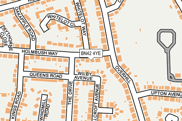BN42 4YE map - OS OpenMap – Local (Ordnance Survey)