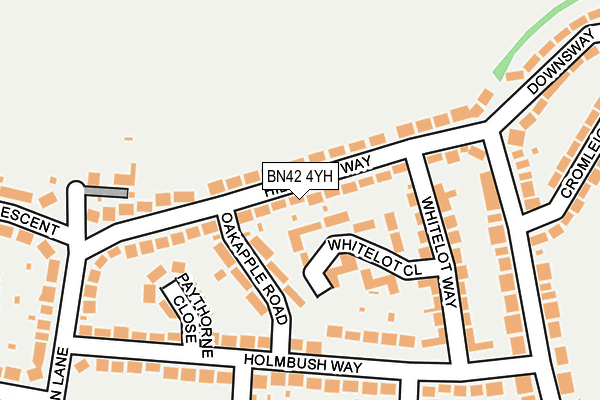 BN42 4YH map - OS OpenMap – Local (Ordnance Survey)