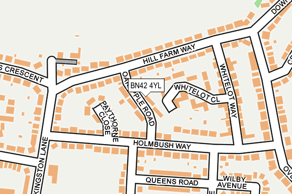 BN42 4YL map - OS OpenMap – Local (Ordnance Survey)