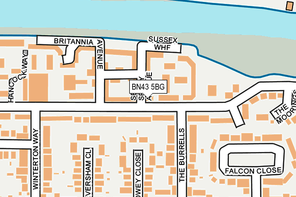 BN43 5BG map - OS OpenMap – Local (Ordnance Survey)