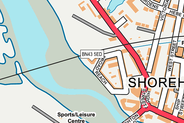 BN43 5ED map - OS OpenMap – Local (Ordnance Survey)