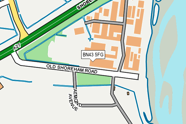 BN43 5FG map - OS OpenMap – Local (Ordnance Survey)