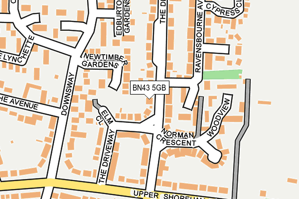 BN43 5GB map - OS OpenMap – Local (Ordnance Survey)