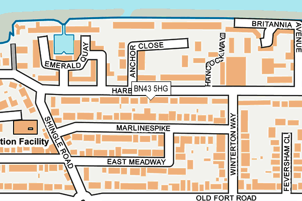 BN43 5HG map - OS OpenMap – Local (Ordnance Survey)