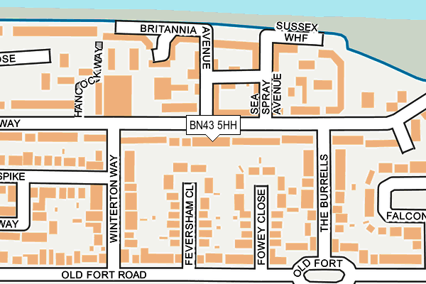 BN43 5HH map - OS OpenMap – Local (Ordnance Survey)