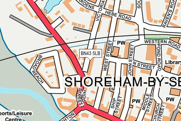 BN43 5LB map - OS OpenMap – Local (Ordnance Survey)