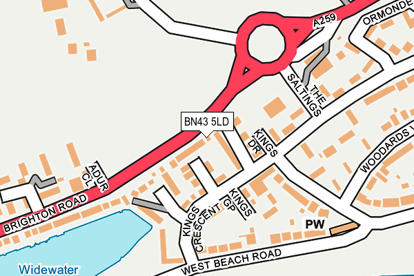 BN43 5LD map - OS OpenMap – Local (Ordnance Survey)