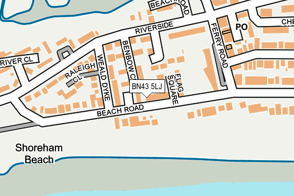 BN43 5LJ map - OS OpenMap – Local (Ordnance Survey)