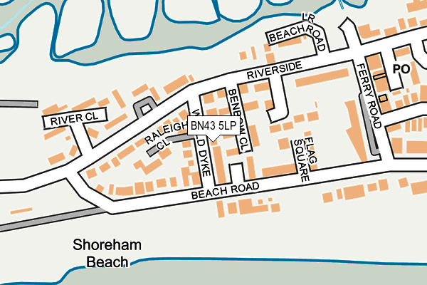 BN43 5LP map - OS OpenMap – Local (Ordnance Survey)