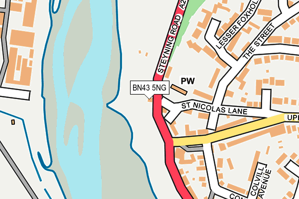 BN43 5NG map - OS OpenMap – Local (Ordnance Survey)