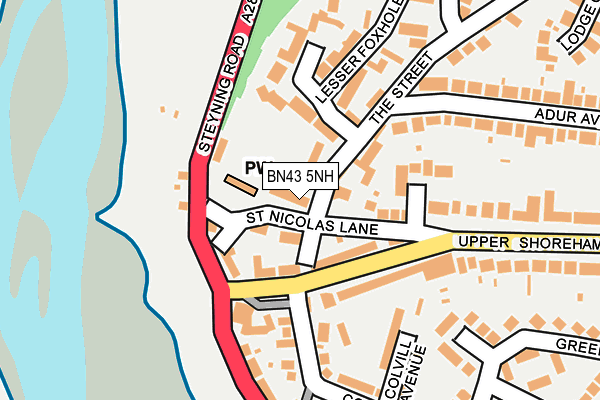 BN43 5NH map - OS OpenMap – Local (Ordnance Survey)