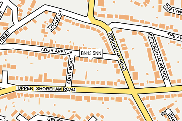 BN43 5NN map - OS OpenMap – Local (Ordnance Survey)