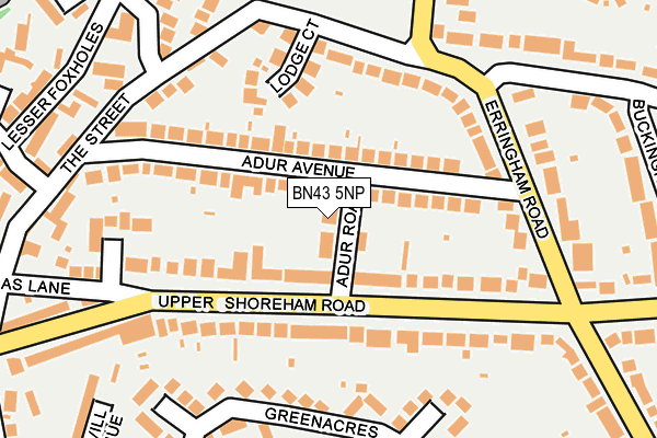 BN43 5NP map - OS OpenMap – Local (Ordnance Survey)