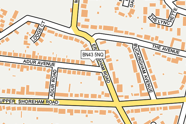 BN43 5NQ map - OS OpenMap – Local (Ordnance Survey)