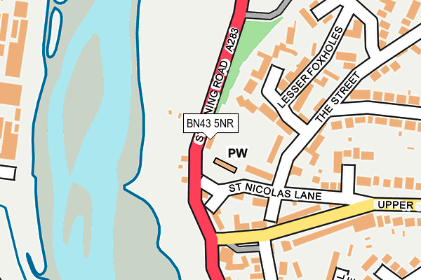 BN43 5NR map - OS OpenMap – Local (Ordnance Survey)