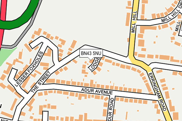 BN43 5NU map - OS OpenMap – Local (Ordnance Survey)