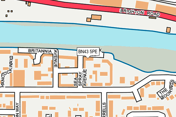 BN43 5PE map - OS OpenMap – Local (Ordnance Survey)