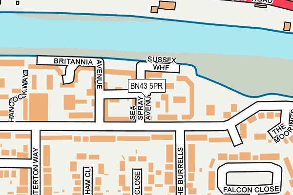 BN43 5PR map - OS OpenMap – Local (Ordnance Survey)