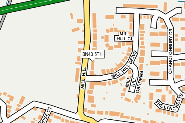 BN43 5TH map - OS OpenMap – Local (Ordnance Survey)
