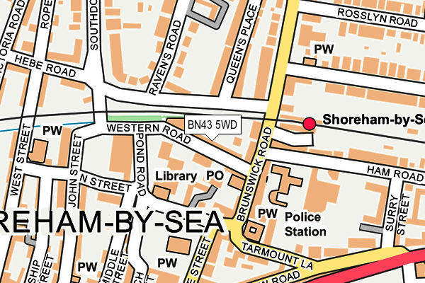 BN43 5WD map - OS OpenMap – Local (Ordnance Survey)