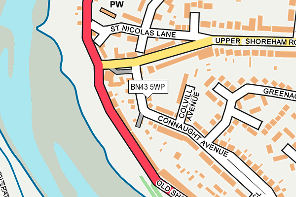 BN43 5WP map - OS OpenMap – Local (Ordnance Survey)