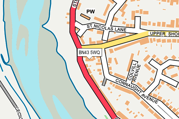 BN43 5WQ map - OS OpenMap – Local (Ordnance Survey)