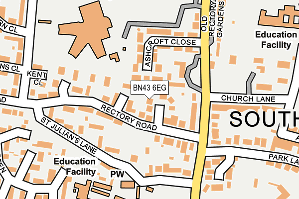 BN43 6EG map - OS OpenMap – Local (Ordnance Survey)