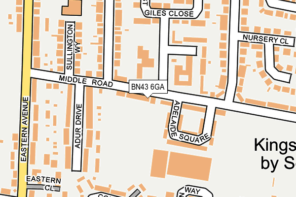 BN43 6GA map - OS OpenMap – Local (Ordnance Survey)