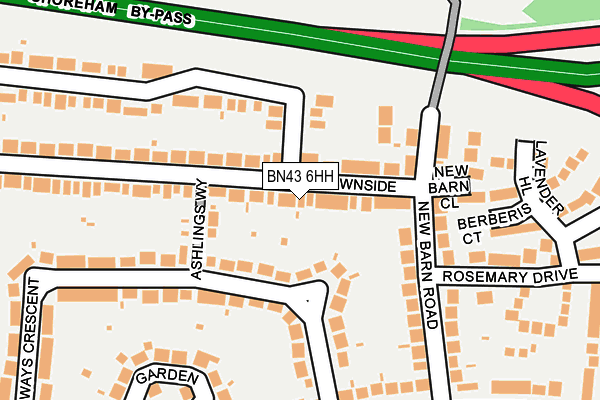 BN43 6HH map - OS OpenMap – Local (Ordnance Survey)