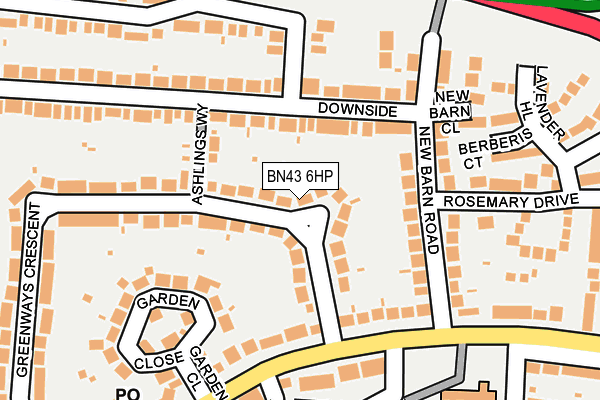 BN43 6HP map - OS OpenMap – Local (Ordnance Survey)