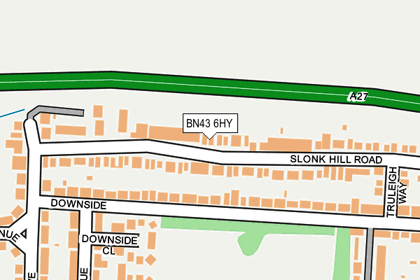 BN43 6HY map - OS OpenMap – Local (Ordnance Survey)