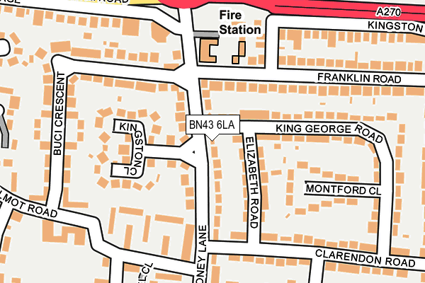 BN43 6LA map - OS OpenMap – Local (Ordnance Survey)