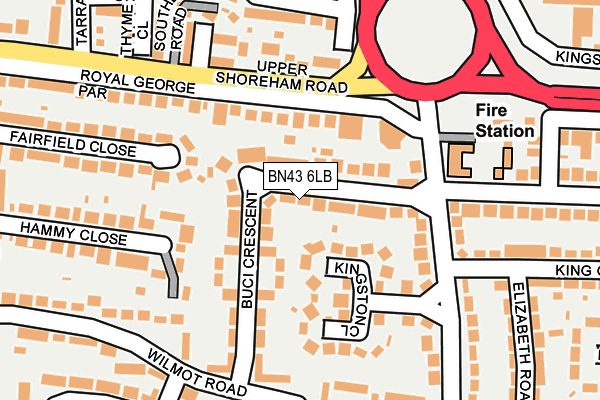 BN43 6LB map - OS OpenMap – Local (Ordnance Survey)