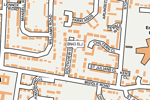 BN43 6LJ map - OS OpenMap – Local (Ordnance Survey)