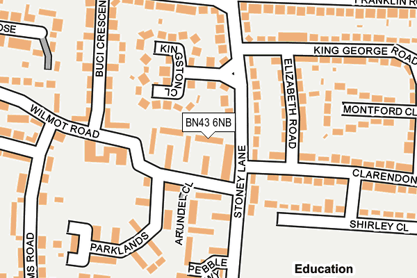 BN43 6NB map - OS OpenMap – Local (Ordnance Survey)