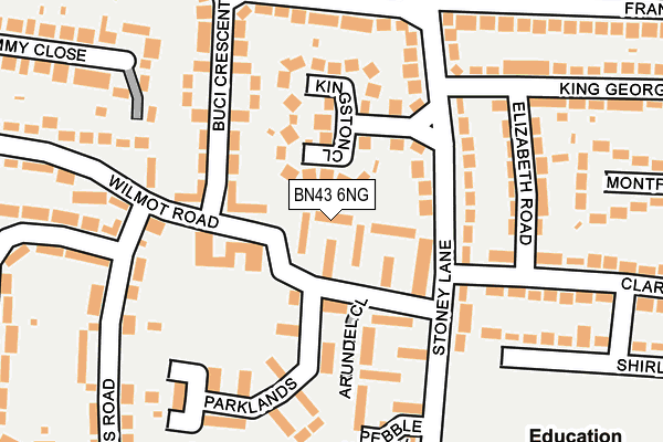 BN43 6NG map - OS OpenMap – Local (Ordnance Survey)