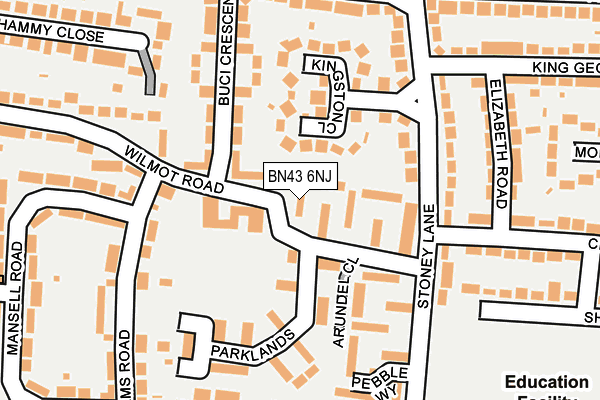 BN43 6NJ map - OS OpenMap – Local (Ordnance Survey)
