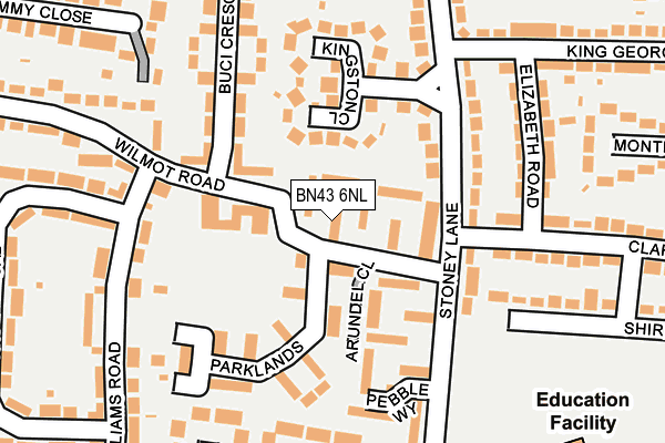 BN43 6NL map - OS OpenMap – Local (Ordnance Survey)