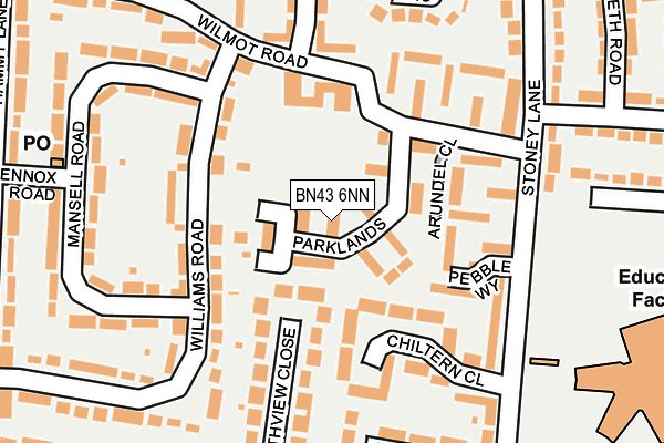 BN43 6NN map - OS OpenMap – Local (Ordnance Survey)