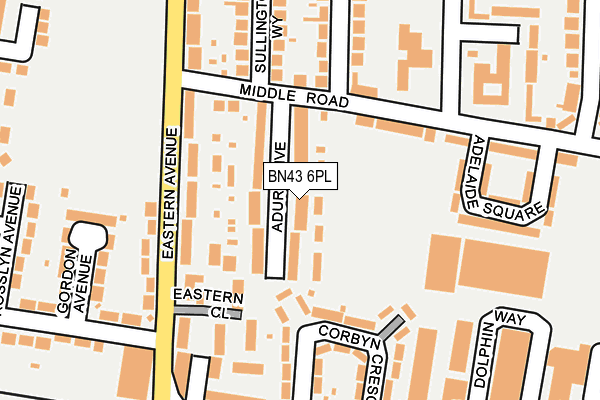 BN43 6PL map - OS OpenMap – Local (Ordnance Survey)