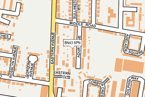 BN43 6PN map - OS OpenMap – Local (Ordnance Survey)