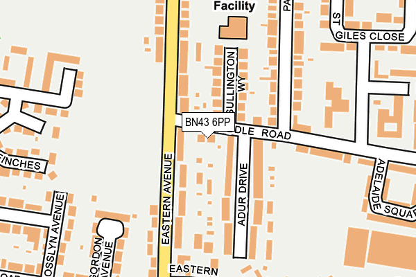 BN43 6PP map - OS OpenMap – Local (Ordnance Survey)