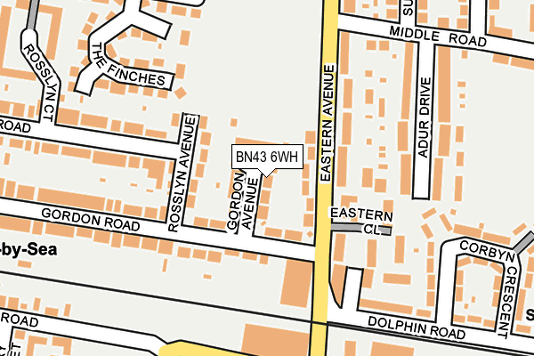 BN43 6WH map - OS OpenMap – Local (Ordnance Survey)