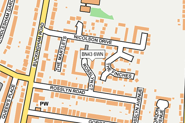 BN43 6WN map - OS OpenMap – Local (Ordnance Survey)