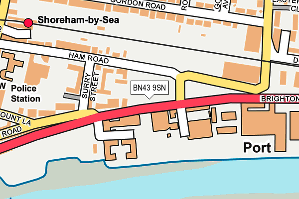 BN43 9SN map - OS OpenMap – Local (Ordnance Survey)