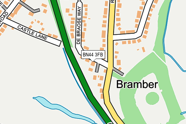 BN44 3FB map - OS OpenMap – Local (Ordnance Survey)