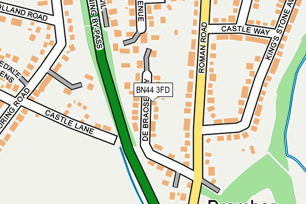 BN44 3FD map - OS OpenMap – Local (Ordnance Survey)