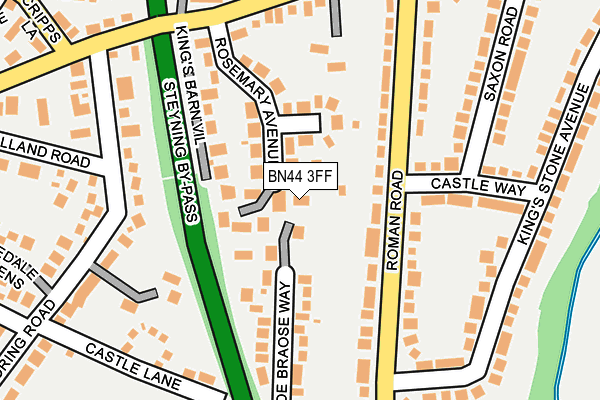 BN44 3FF map - OS OpenMap – Local (Ordnance Survey)