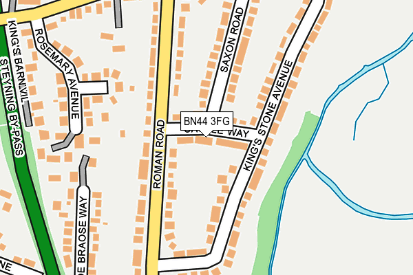 BN44 3FG map - OS OpenMap – Local (Ordnance Survey)