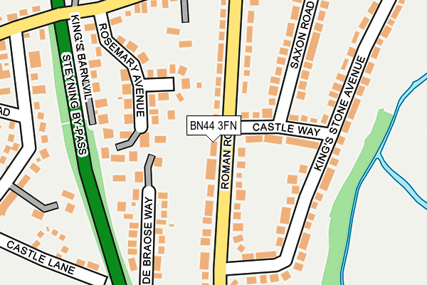 BN44 3FN map - OS OpenMap – Local (Ordnance Survey)